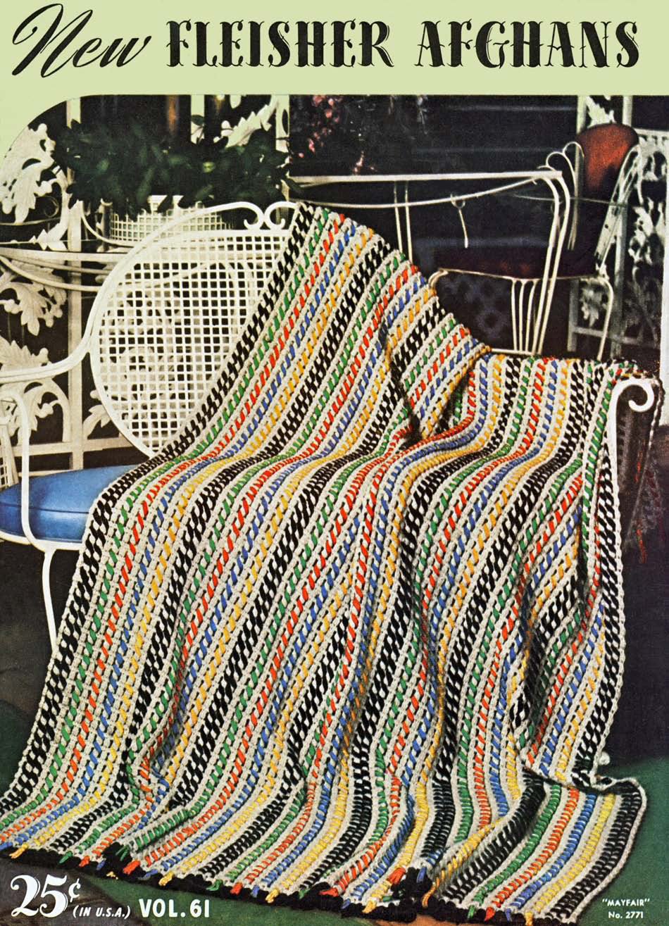New Afghans Vintage Knitting Crochet Patterns Book 61