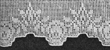 Flower Edging Filet Crochet Pattern