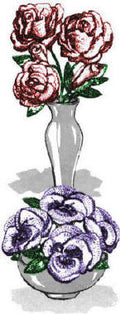 Rose & Pansy Flowers Crochet Pattern