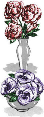 Rose & Pansy Flowers Crochet Pattern