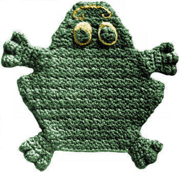 Frog Trivet or Pot Holder Crochet Pattern