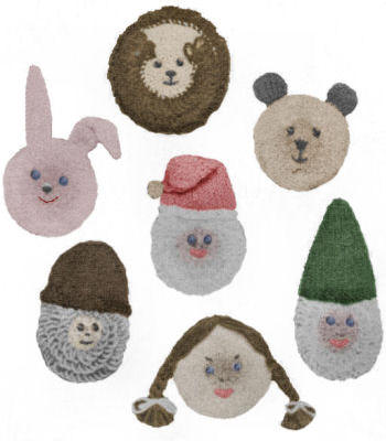 Fun Faces Door Knob Covers Knitting Pattern