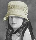 Girls Poke Bonnet Hat Antique Crochet Pattern