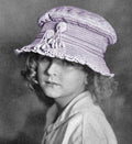 Girls Hat with Fluted Brim Antique Crochet Pattern