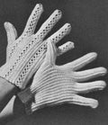 Mesh & Rib Design Cotton Gloves Crochet Pattern Sz S M L