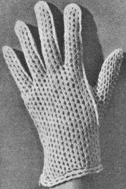 Mesh Cotton Gloves Crochet Pattern Sz S M L