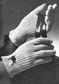 Striped Look Cotton Gloves Crochet Pattern Sz S M L