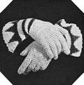 Mesh Cotton Gloves with Two-tone Cuff Crochet Pattern