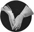 Mesh Cotton Gloves with Long Buttoned Cuff Crochet Pattern