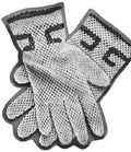 Cotton Mesh Gloves with Contrast Edging Crochet Pattern