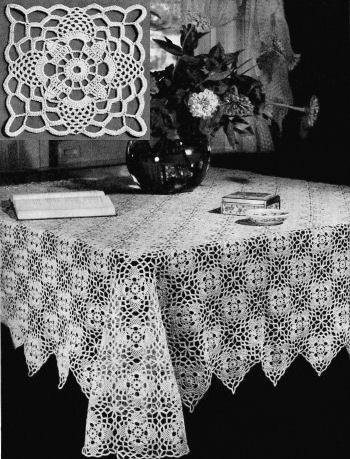 Governor's Lady Motif Tablecloth Crochet Pattern
