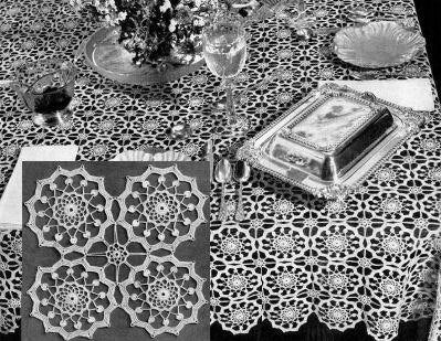 Grand Manner Motif Tablecloth Crochet Pattern