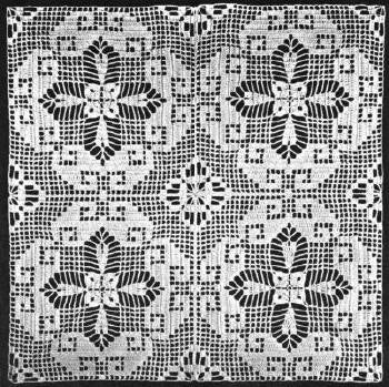 Greek Key Motif Bedspread Crochet Pattern