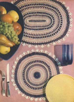 Table Setting Hairpin Lace & Crochet Pattern