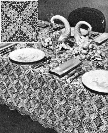 Harvest Motif Tablecloth Crochet Pattern