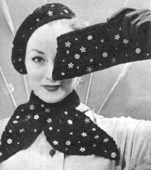 Beret, Bag & Ascot Set Crochet Pattern
