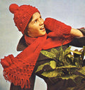 Bobble Hat, Scarf & Mitts Children Knitting Pattern 5-11