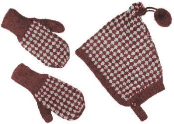 Pixie Hat & Mittens Children Knitting Pattern 2-10