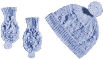 Baby Toque & Mittens Knitting Pattern 6M-1 yr