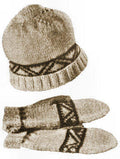 Men's Hat & Mittens Knitting Pattern S M L