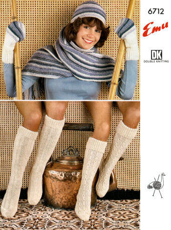 Hat, Scarf, Mitts & Stockings Knitting Pattern