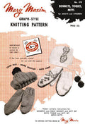Bonnet, Toque & Mitts Adult & Children Knitting Pattern