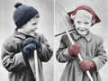 Boys Toque, Girls Dutch Hat & Mitts Crochet Pattern