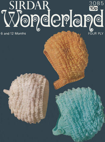 Baby Bonnet & Helmet Knitting Pattern - 6 & 12 months