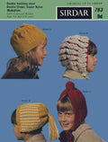 Girl's Bonnet and Hats Knitting Pattern Sz 6-10