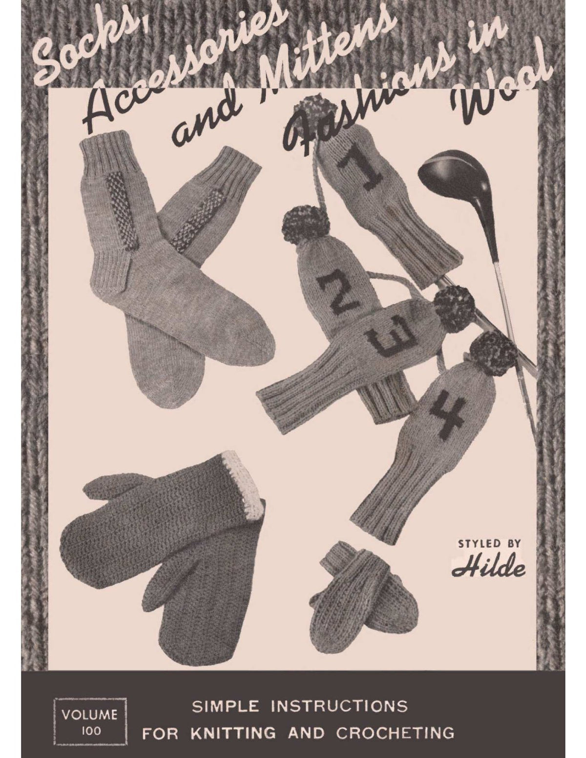 Socks, Accessories & Mittens Knitting Crochet Vintage Patterns Book