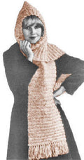 Ladies Scarf with Hood Knitting Pattern