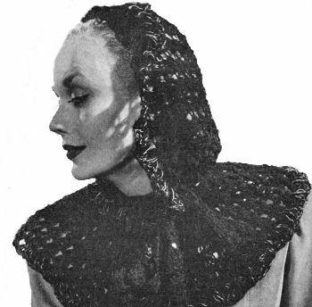 Evening Hood with Capelet Crochet Pattern