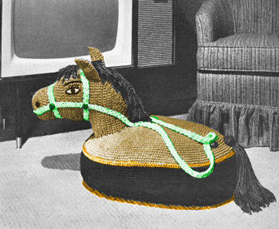 Horse Floor Pillow Crochet Pattern