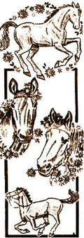 Horses Appliques or Embroidery Transfer Pattern