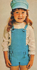 Girls HotPants Bib Shorts Crochet Pattern Waist 20-22
