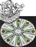 Iris & Cross Doily Crochet Pattern 12"