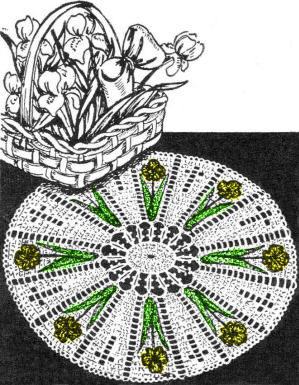 Iris & Cross Doily Crochet Pattern 12"