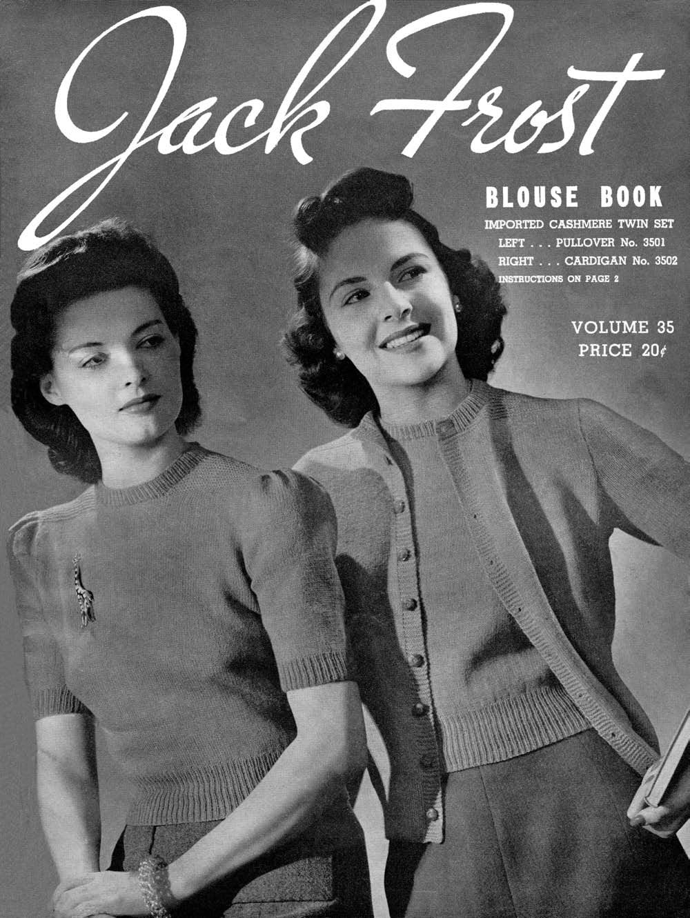Blouse Book Vintage Sweaters Knitting Patterns Book