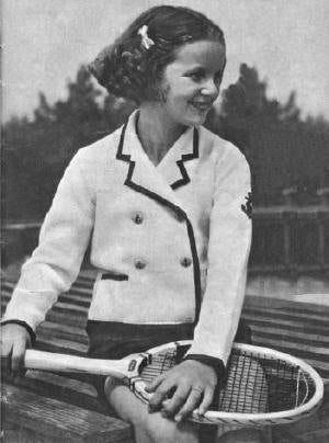Girls Double-Breasted Jacket Knitting Pattern Sz12