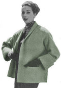 Patterned Sweater Jacket Knitting Pattern S M L