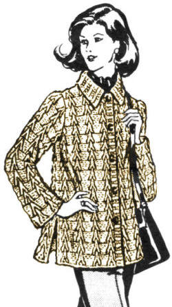 Cable Design Jacket Knitting Pattern Sz 10-16