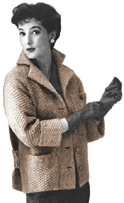 Moss Stitch Jacket Knitting Pattern Sz 12-18