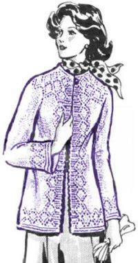 Sweater Jacket Top Knitting Pattern 33-46