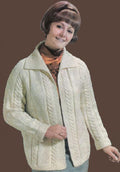 Striped Cable & Diamond Jacket Knitting Pattern 37-40