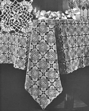 Jonquil Motif Tablecloth Crochet Pattern