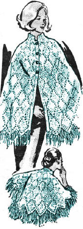 Diamond Cape Knitting Pattern