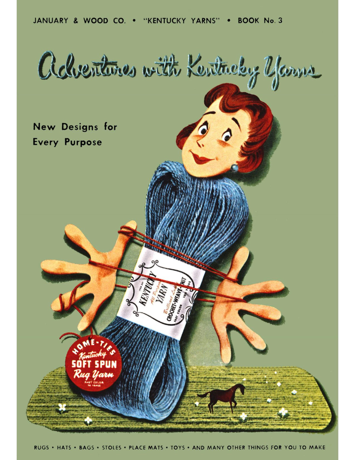Adventures with Kentucky Yarns Knitting Crochet Patterns Book