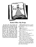 Lady Motif and Edging Knitting Embroidery Pattern
