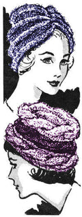 Turban & Toque Hats Knitting Pattern