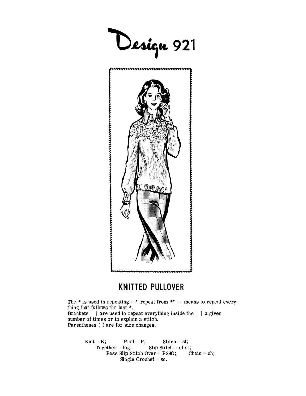 Lacy Yoke Sweater Knitting Pattern Sz 12-18